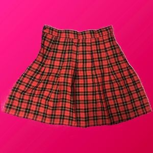 Vintage 1990s plaid school girl skirt
